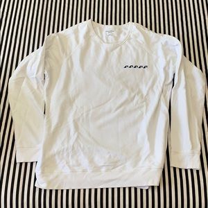 Quality Peoples white digital wave crewneck